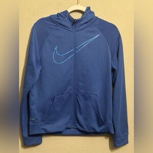 Nike Kids Blue Hoodie with Logo